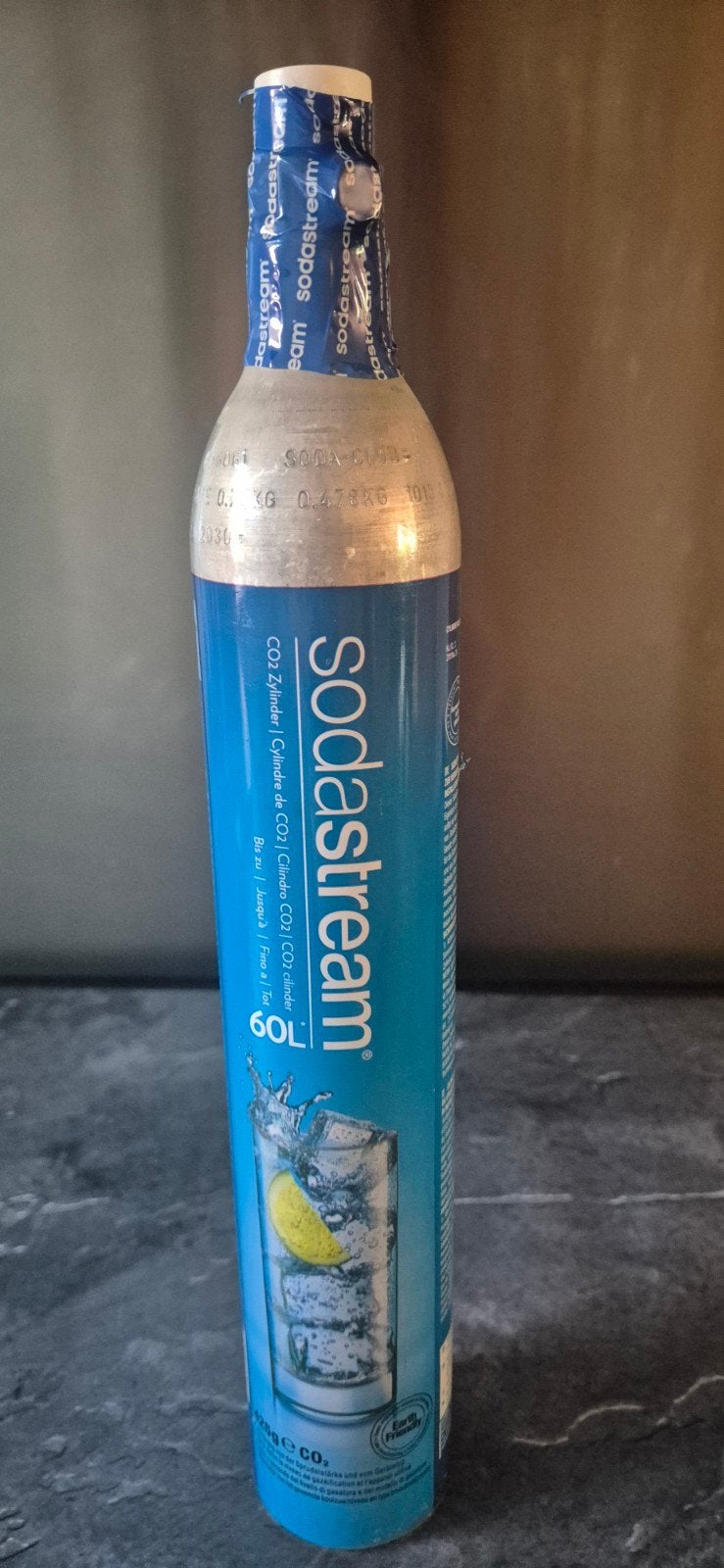 Blauwe koolzuur cilinder Sodastream nieuw., Witgoed en Apparatuur, Bruiswatermachines, Ophalen of Verzenden, Nieuw