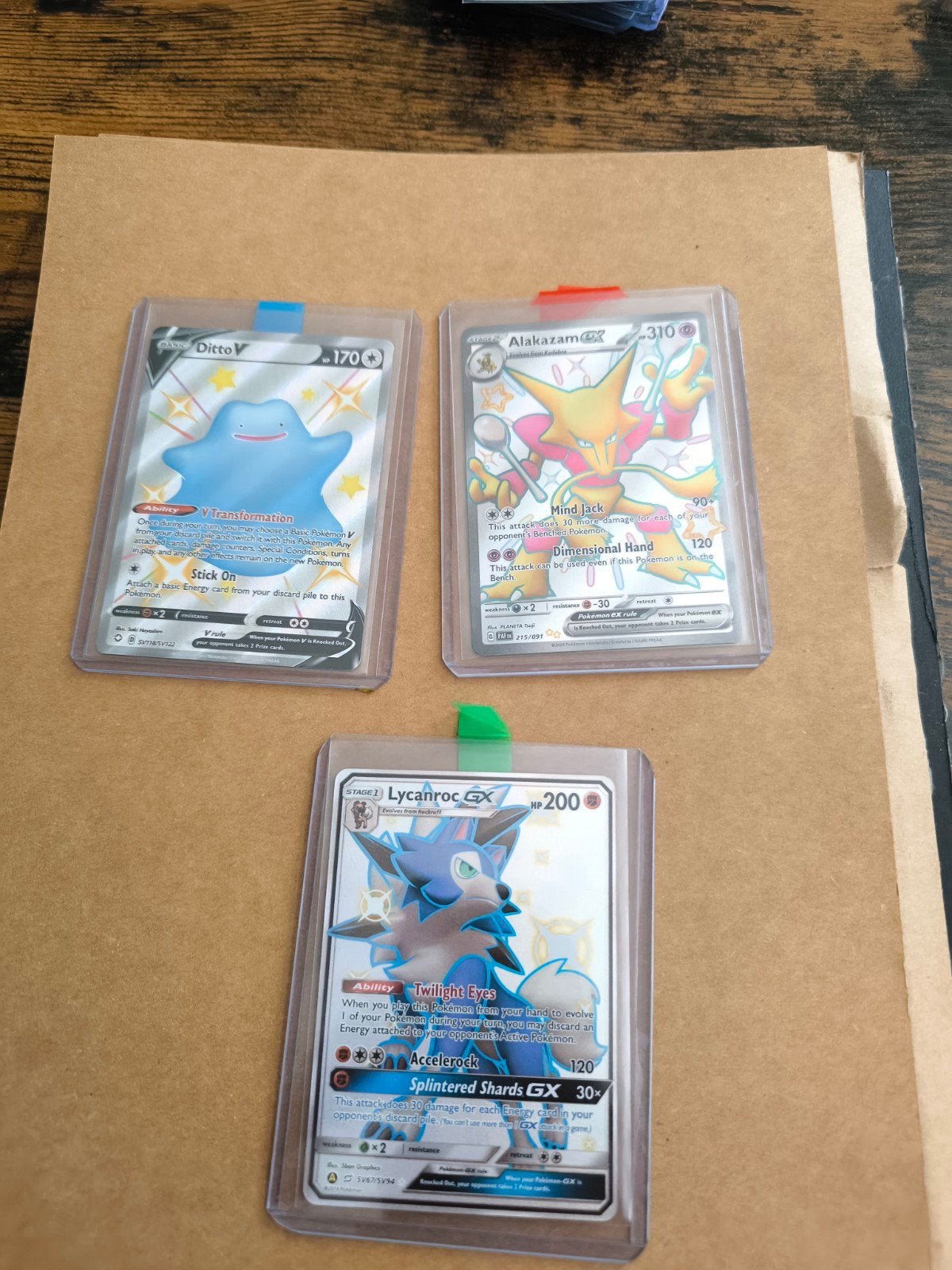 shiny ditto alakazam en lycanroc kaarten!, Ophalen of Verzenden, Zo goed als nieuw
