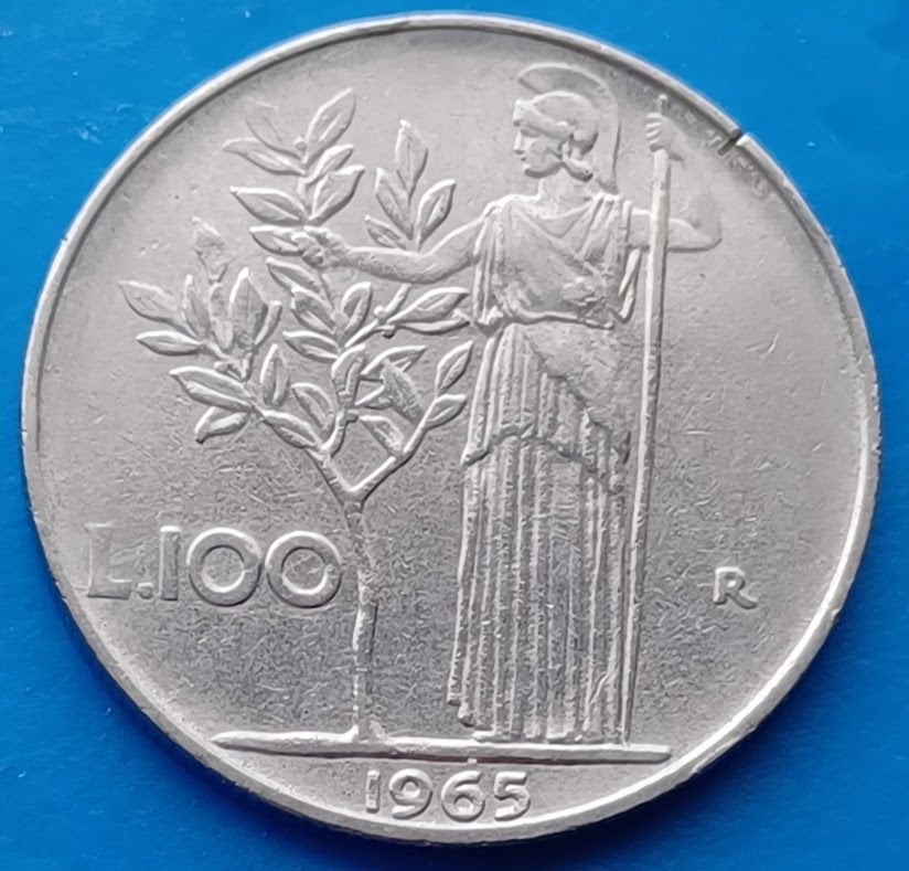 Italië 100 lire - 1965, Ophalen of Verzenden, Italië, Losse munt