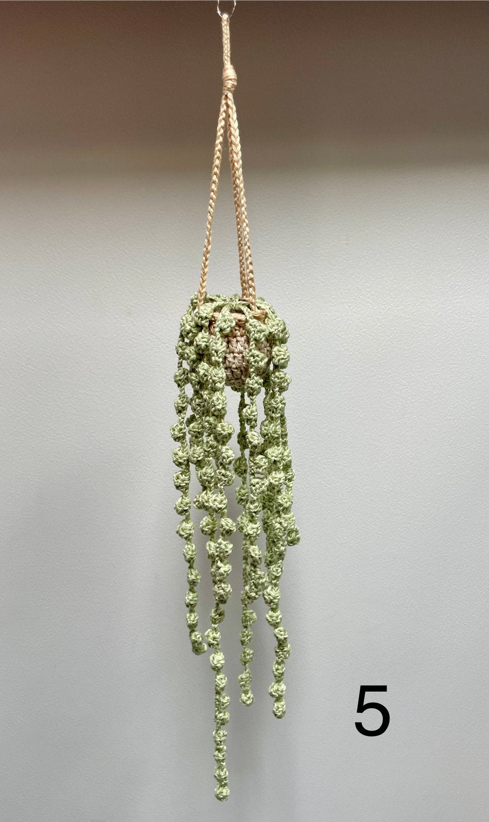 Gehaakt hangplantje, extra lang, Verzenden, Nieuw