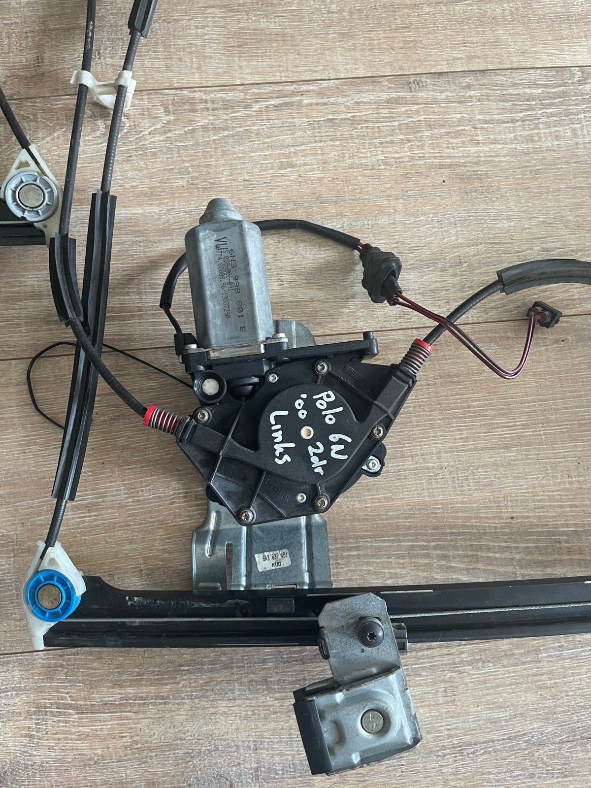 Raam motor en mechanisme VW Polo 6N (1999-2000) links/rechts, Auto-onderdelen, Ophalen of Verzenden, Gebruikt, Volkswagen