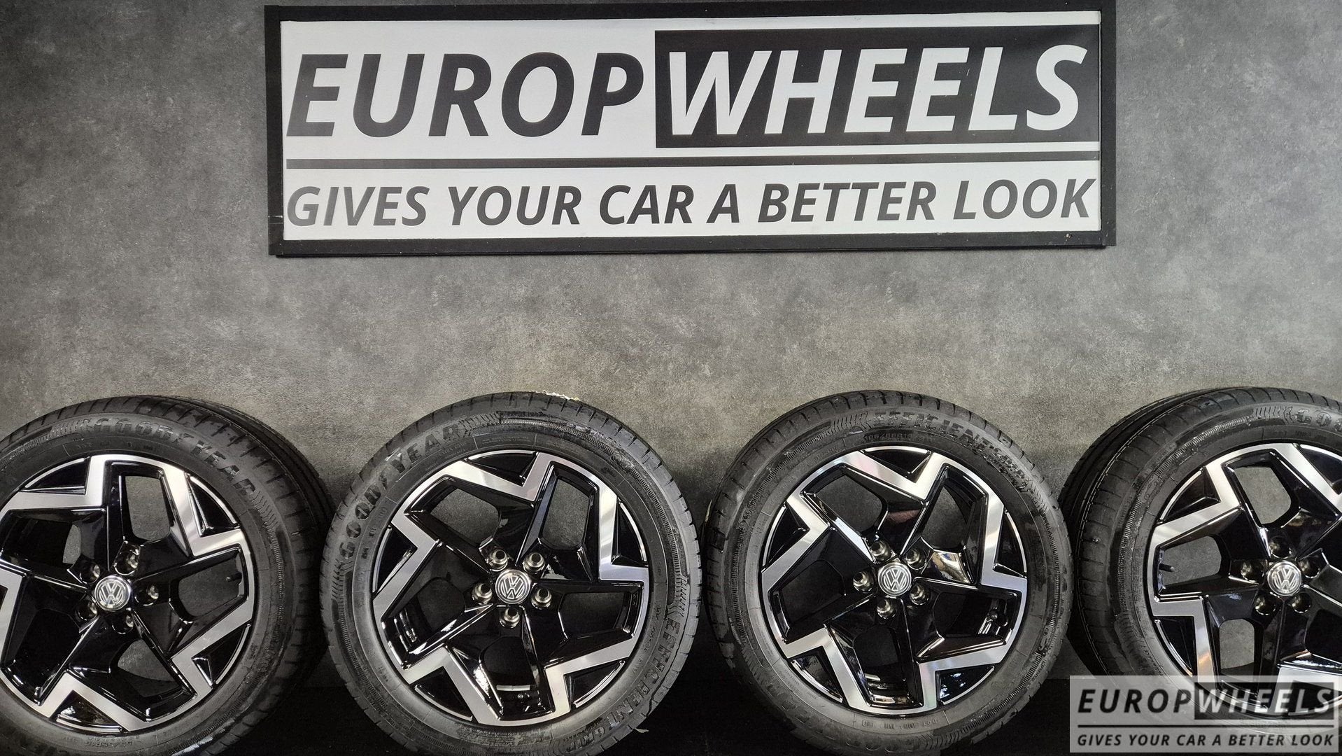 Origineel VW Polo AW 16 inch velgen Goodyear zomerbanden, Gebruikt, -, -, Banden en Velgen
