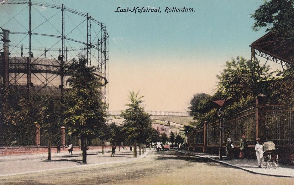 726T Rotterdam Lusthofstraat Gasfabriek verbindingsbrug, Ophalen of Verzenden, Voor 1920, Ongelopen, Zuid-Holland