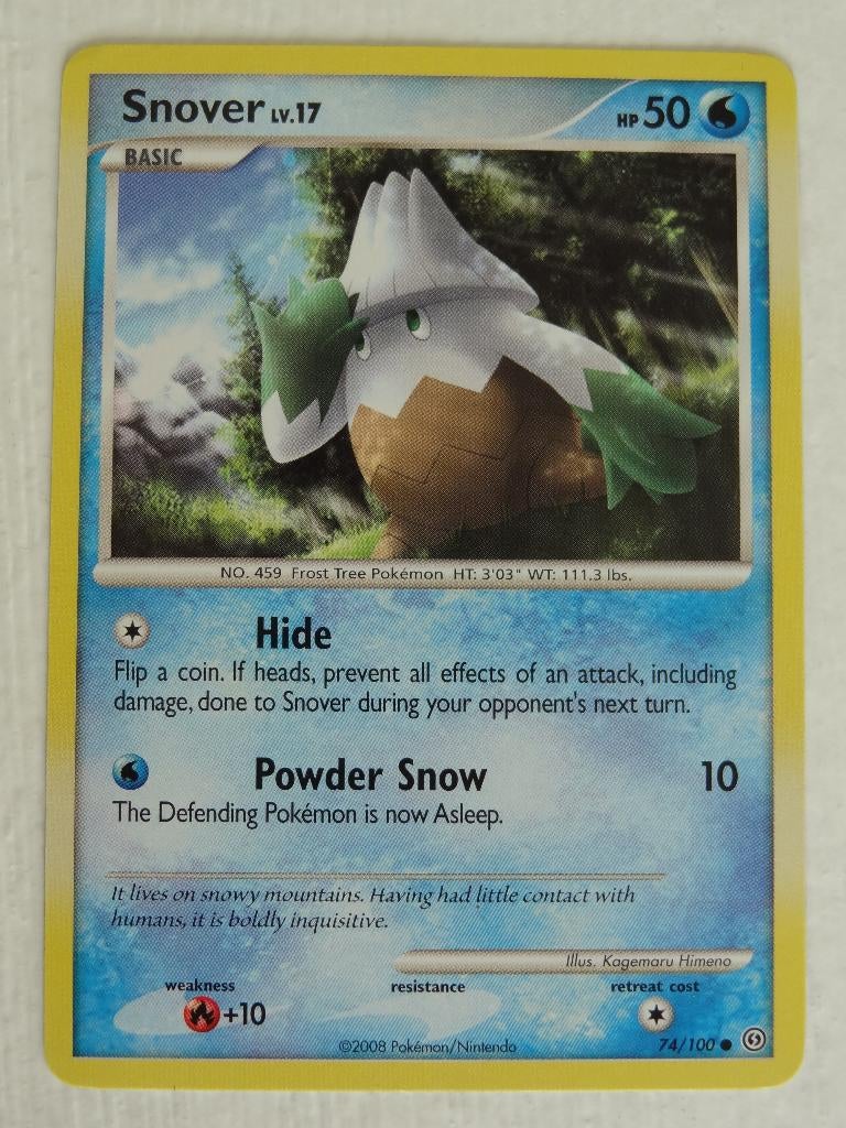 Pokémonkaart Snover LV. 17 74/100 >Snelle Verzending<, Ophalen of Verzenden, Zo goed als nieuw, Losse kaart