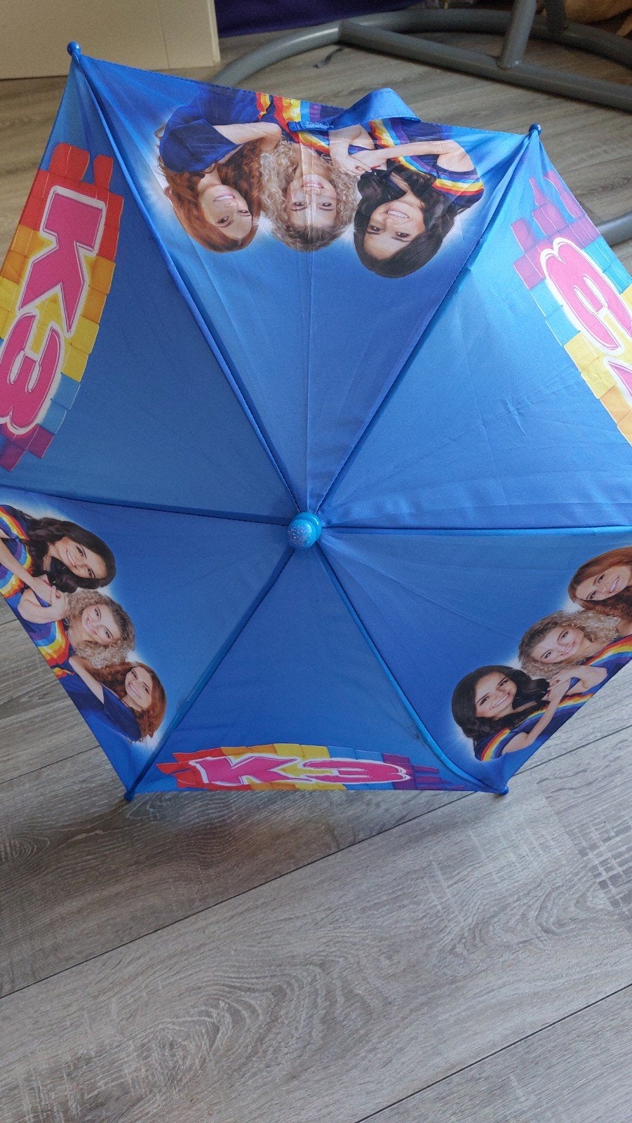 K3 paraplu - Blauw met K3-leden, Ophalen of Verzenden