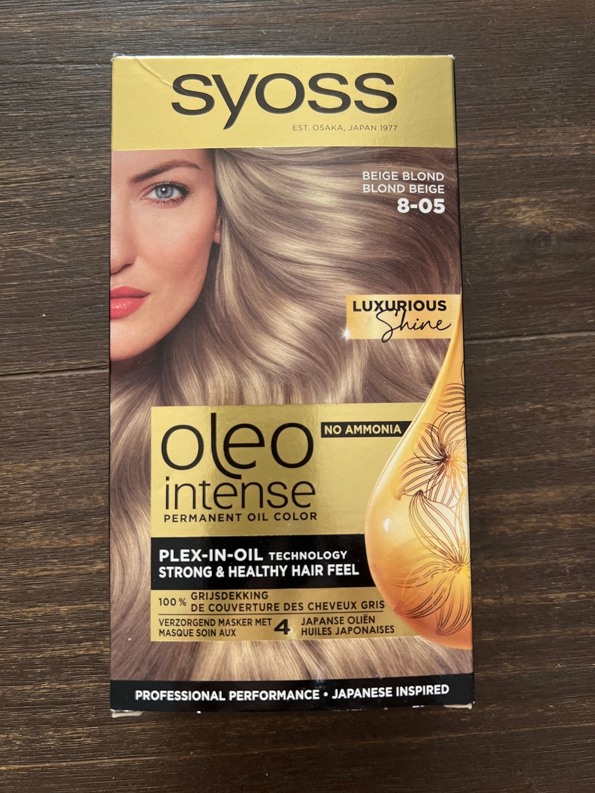 Syoss Oleo Intense Haarverf 8-05 Beige Blond, Ophalen of Verzenden, Nieuw, Haarverzorger of -hersteller