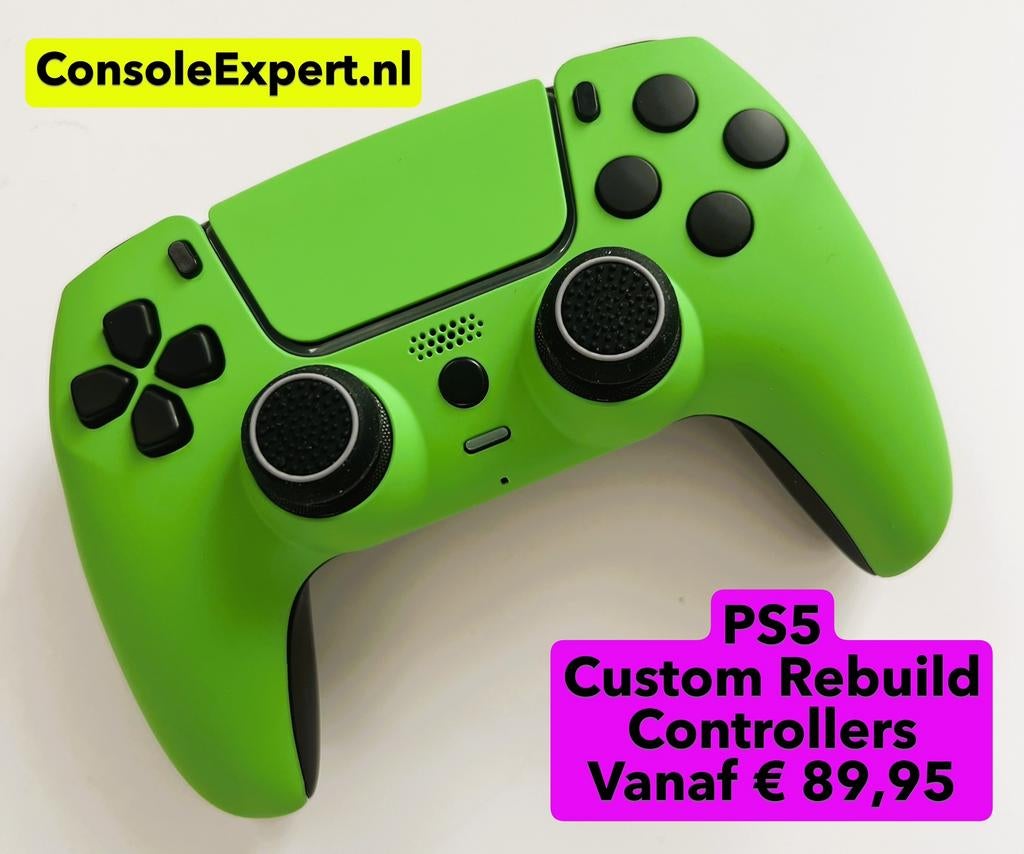 PS5 DualSense Custom Rebuild Controllers Gratis Verzending!, PlayStation 5, Ophalen of Verzenden, Zo goed als nieuw, Controller