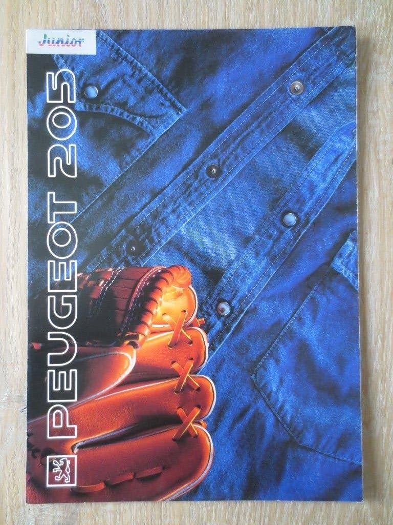 Autofolder : Peugeot 205 Junior. Folder is nieuw uit 1991., Ophalen of Verzenden, Nieuw, Peugeot
