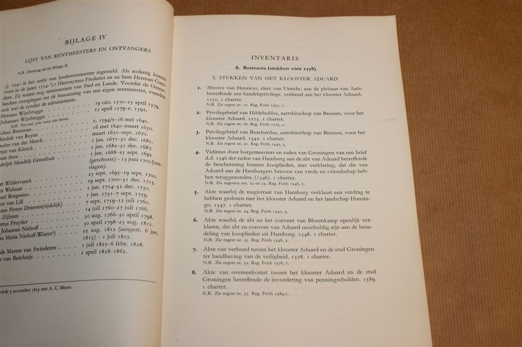 Inventaris der Ommelander Archieven — Groningen 1962, Boeken, Ophalen of Verzenden, Gelezen