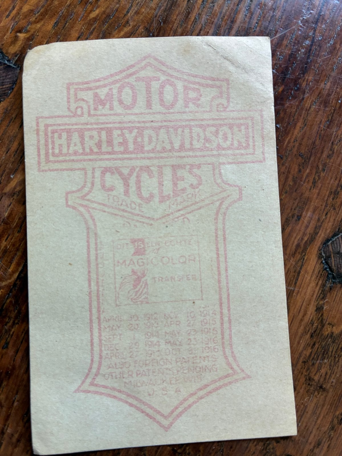 Vintage Harley-Davidson Magicolor Transfer Decal, Motoren, Accessoires | Stickers, Ophalen of Verzenden