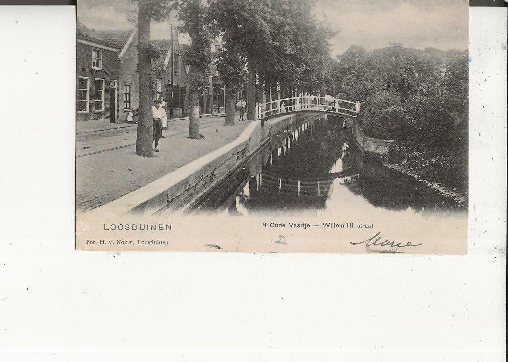 Loosduinen t Oude Vaartje Willem III-straat 13 oct 1903, Ophalen of Verzenden, Voor 1920, Gelopen, Zuid-Holland