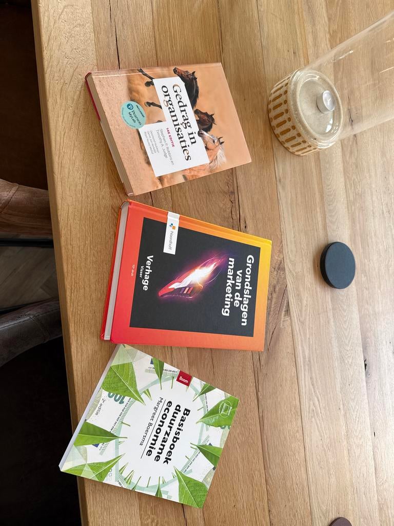 Gedrag in organisaties, Grondslagen marketing, Duurzame econ, Boeken, Ophalen of Verzenden, Gamma, Gelezen, HBO