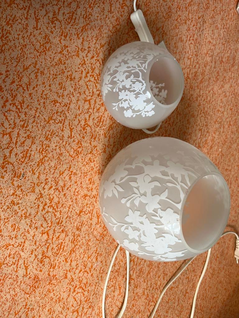 IKEA tafellampen met Bloemenmotief - Set van 2, Ophalen of Verzenden, Gebruikt