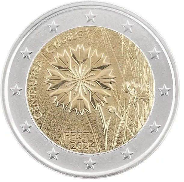 Speciale 2 Euro van ESTLAND 2024 "Korenbloem" in unc ., Postzegels en Munten, Munten | Europa | Euromunten, Verzenden, Estland