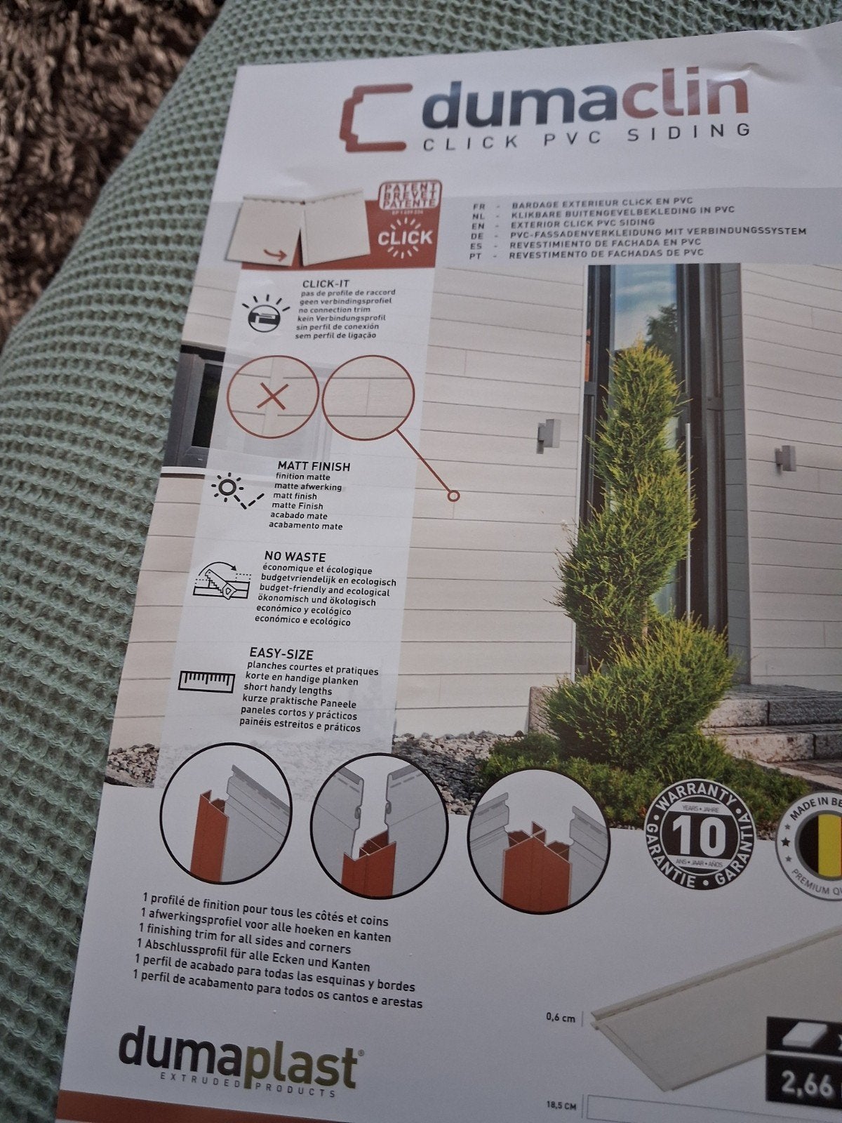 Dumaclin beige schrootje/plank over, Doe-het-zelf en Verbouw, Ophalen, Nieuw