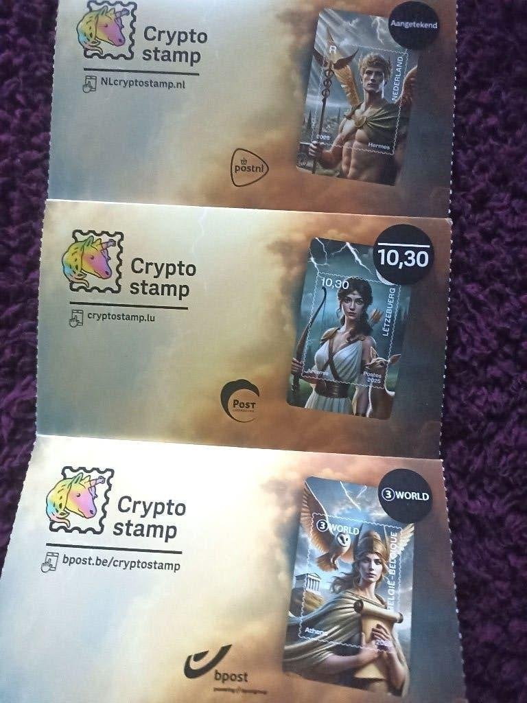 Cryptostamp 2025 - BE LU NL - Athena Artemis Hermes - Zwart, Ophalen of Verzenden, Overige landen