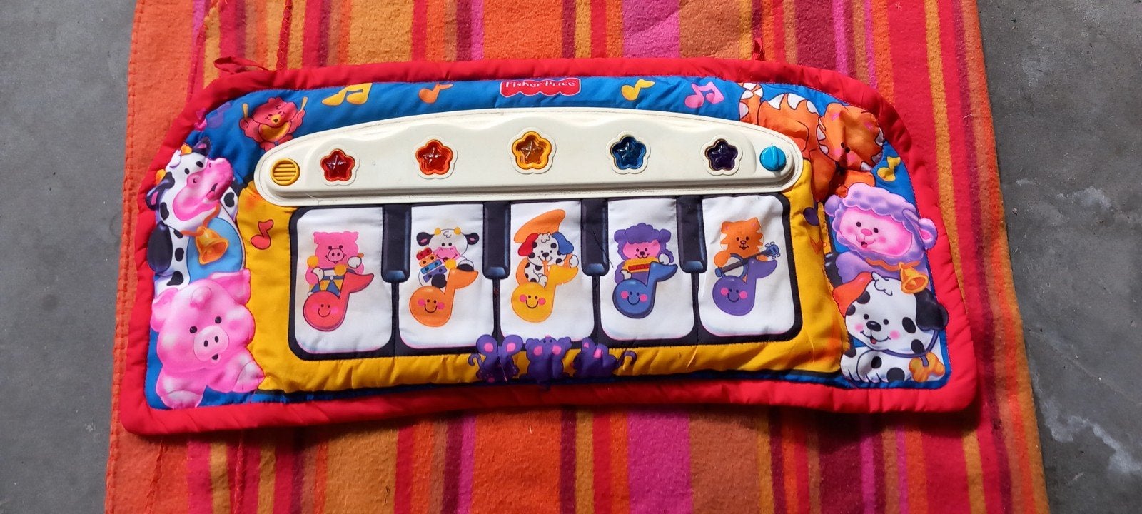 Fisher-Price Baby Piano Speelkleed met Geluid, Kinderen en Baby's, Ophalen of Verzenden, Gebruikt, Speelkleed, Met geluid