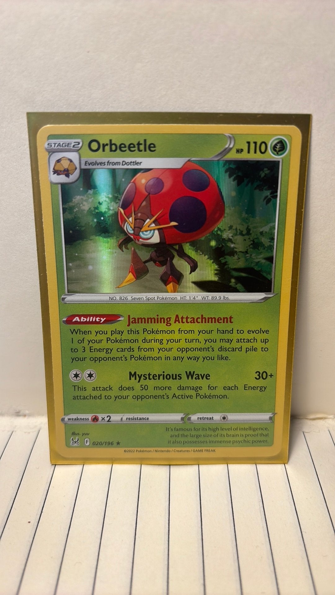 Orbeetle 020/196 lost origin holo pokemon kaart, Verzenden, Nieuw