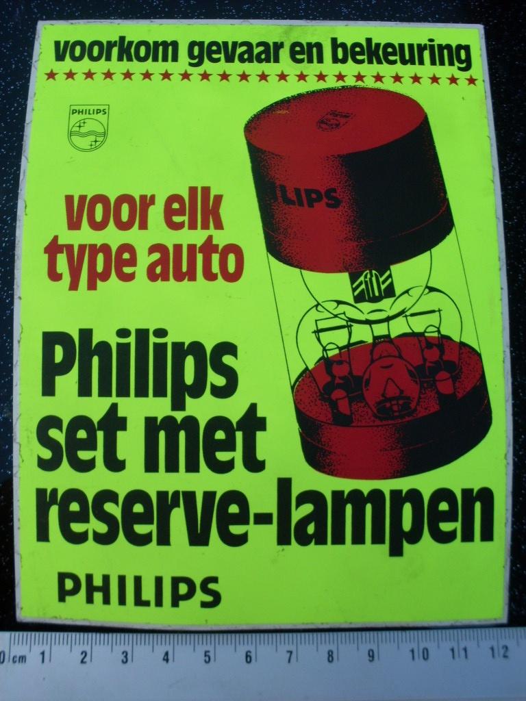 sticker philips set met reserve lampen logo elk type auto, Verzamelen, Stickers, Verzenden, Zo goed als nieuw, Merk