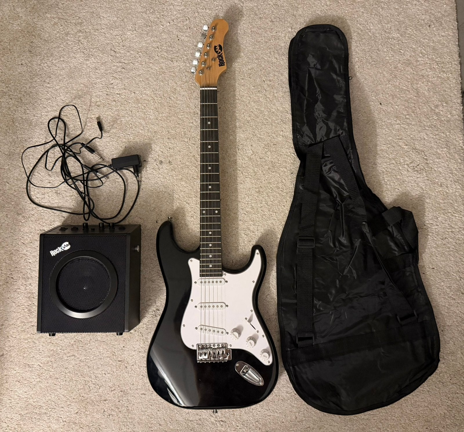 Zwarte elektrische gitaar, Ophalen, Zo goed als nieuw, Solid body, Overige merken