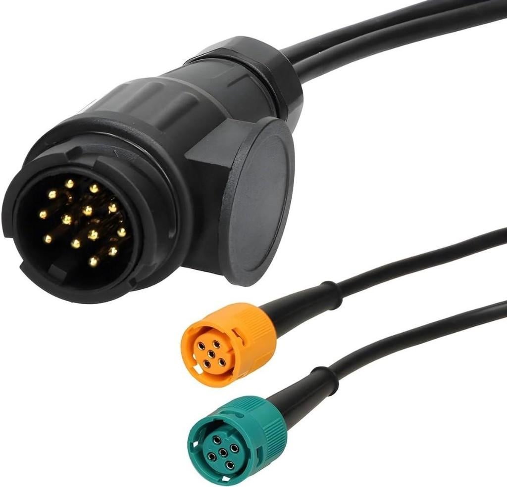 Spiraalkabel voor aanhanger, adapter, verlenging - 13-polig, Ophalen of Verzenden, Nieuw