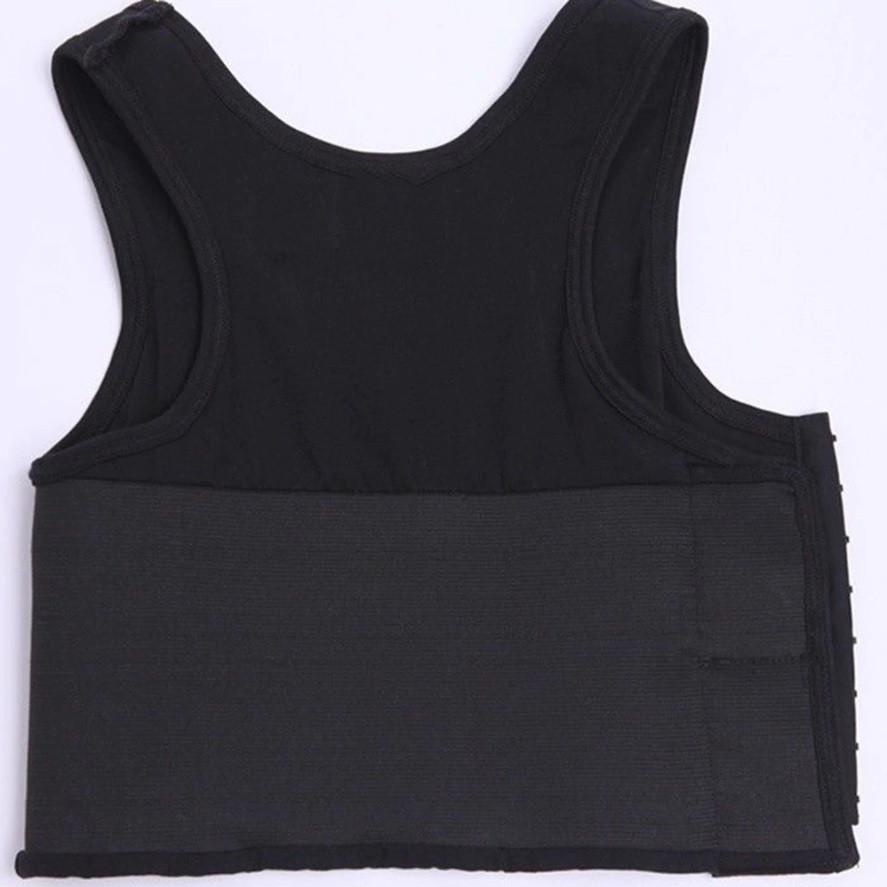 Tomboy top / dames lesbi shirt binder korset crop ondergoed, Maat 38/40 (M), Verzenden, Zwart, Nieuw