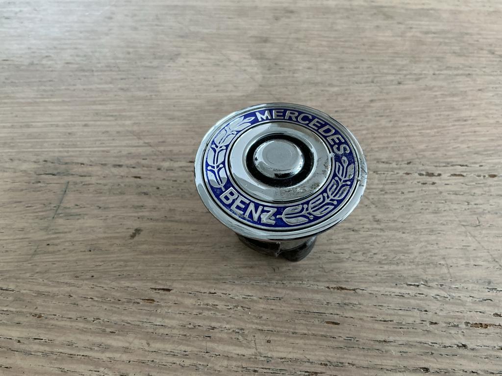 Mercedes Benz onderdeel embleem ster motorkap.Oldtimer auto, Ophalen of Verzenden, Gebruikt, Auto's