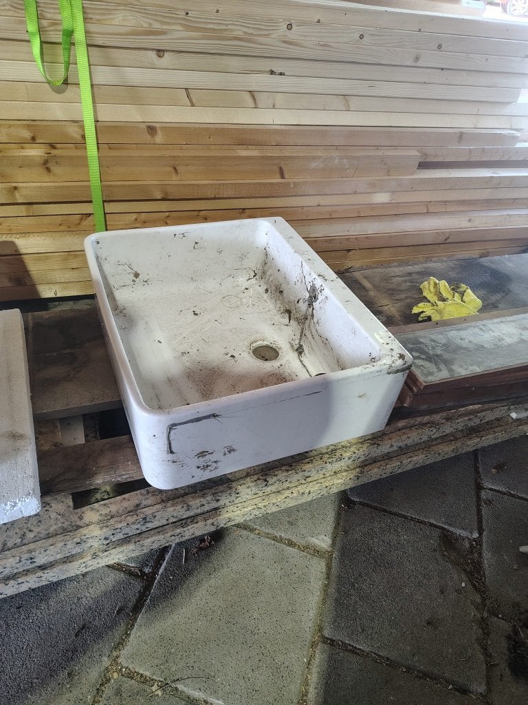 keramische wasbak, Ophalen, Gebruikt, Steen, Wastafel