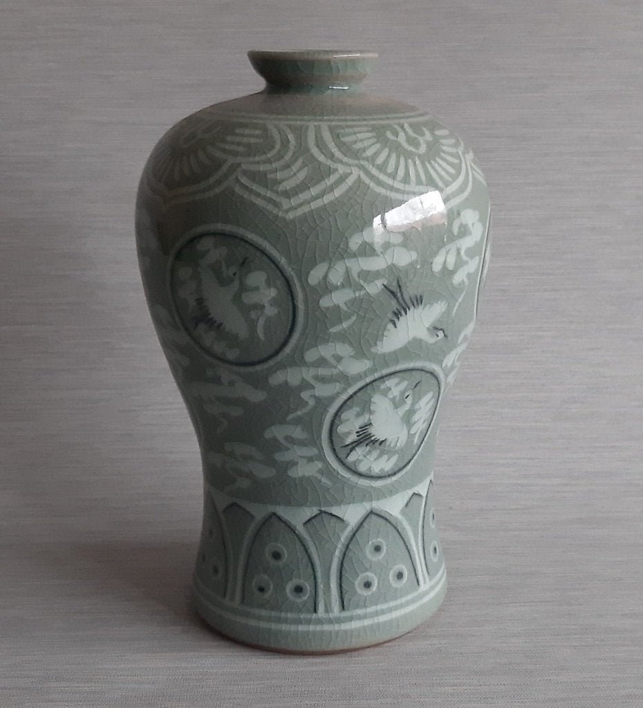 021b-Aziatisch vaasje/kruik kruikje, Koreaans/Korea., Ophalen of Verzenden