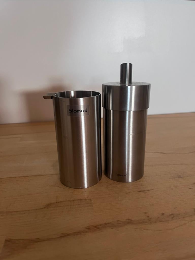 Blomus melk en suiker setje, Ophalen of Verzenden, Zo goed als nieuw