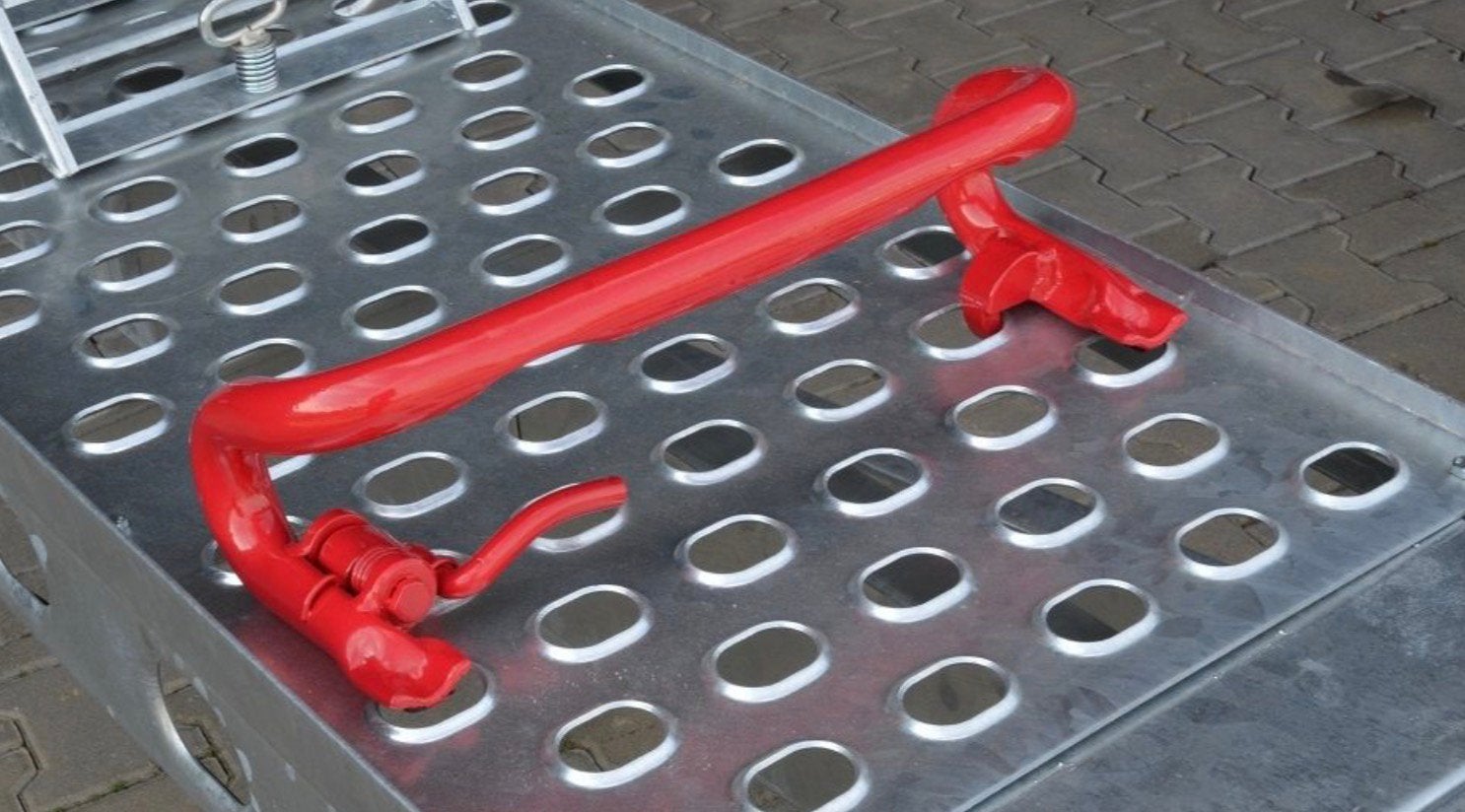wiel transport beugel voor trailer - adjustable wheel stop, Ophalen of Verzenden, Gebruikt