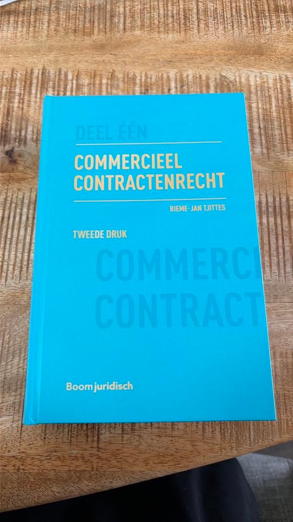 Commercieel contractenrecht tweede druk Rieme-Jan Tjitters, Boeken, Ophalen of Verzenden, Beta, Zo goed als nieuw, HBO