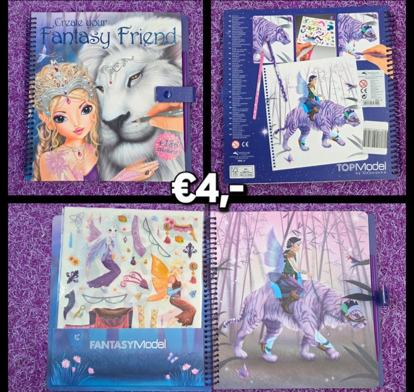 TOPModel Fantasy Friend Tekenboek met Stickers, Ophalen of Verzenden, Nieuw, Knutselen