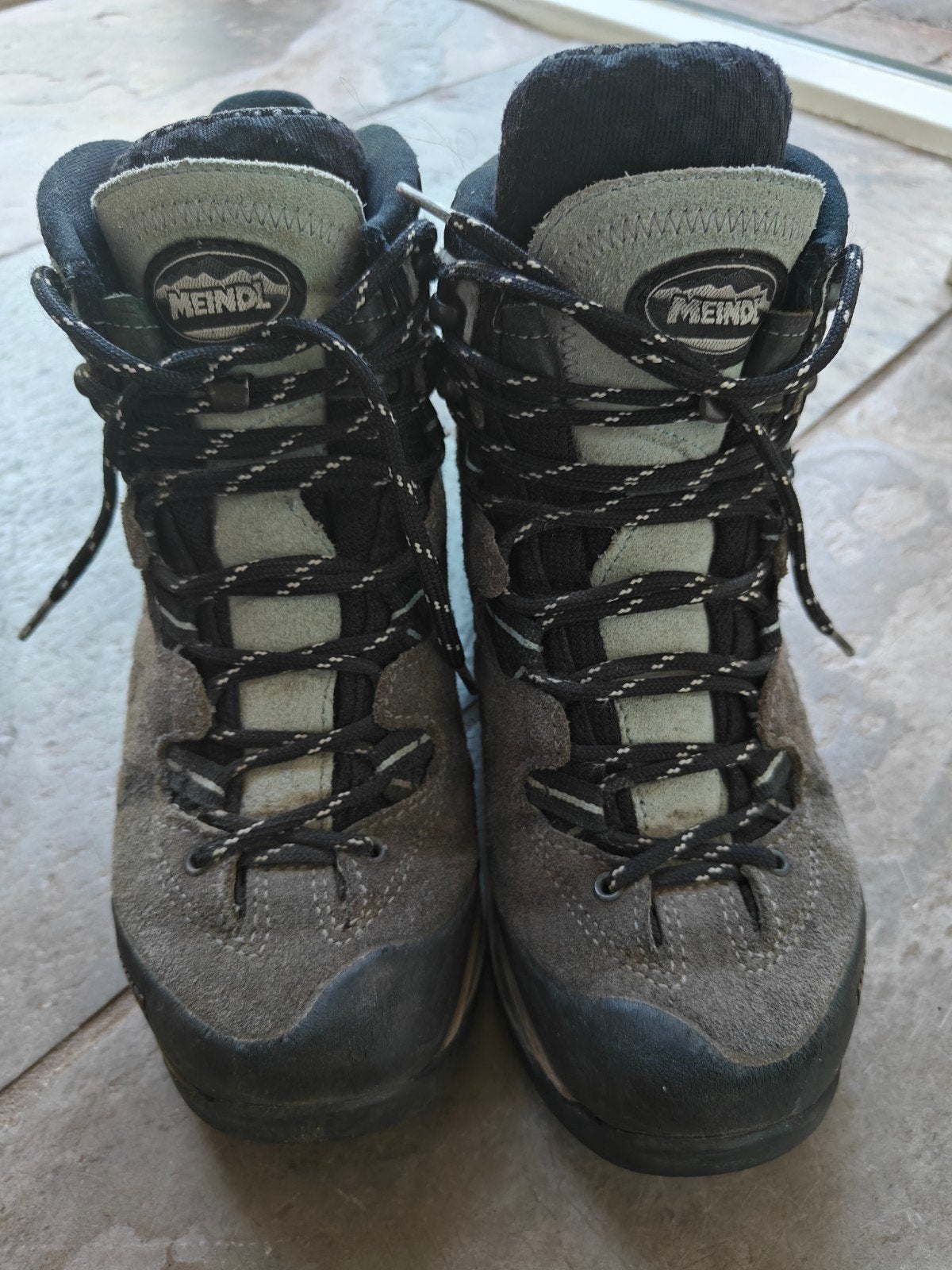 Meindl dames wandelschoen maat 38 A/B grijs/lichtblauw, Ophalen, Gebruikt, Schoenen