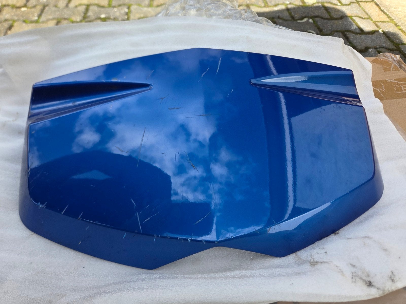 Kofferdeksel Triumph 1050 - blauw - A9500102, Motoren, Ophalen of Verzenden, Gebruikt