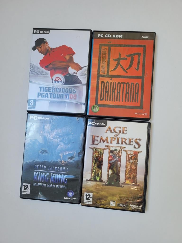 Set van 4 Vintage PC Games - Voor Verzamelaar/Reseller, Gebruikt, Overige genres, 1 speler, Onbekend