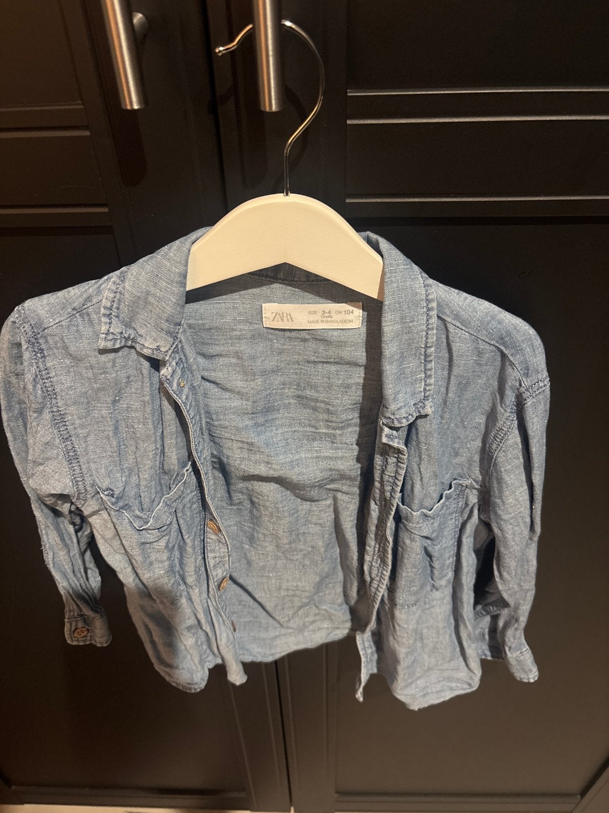 Zara spijkerblouse maat 104 (3-4 jaar), Kinderen en Baby's, Kinderkleding | Maat 104, Ophalen of Verzenden, Gebruikt, Jongen of Meisje