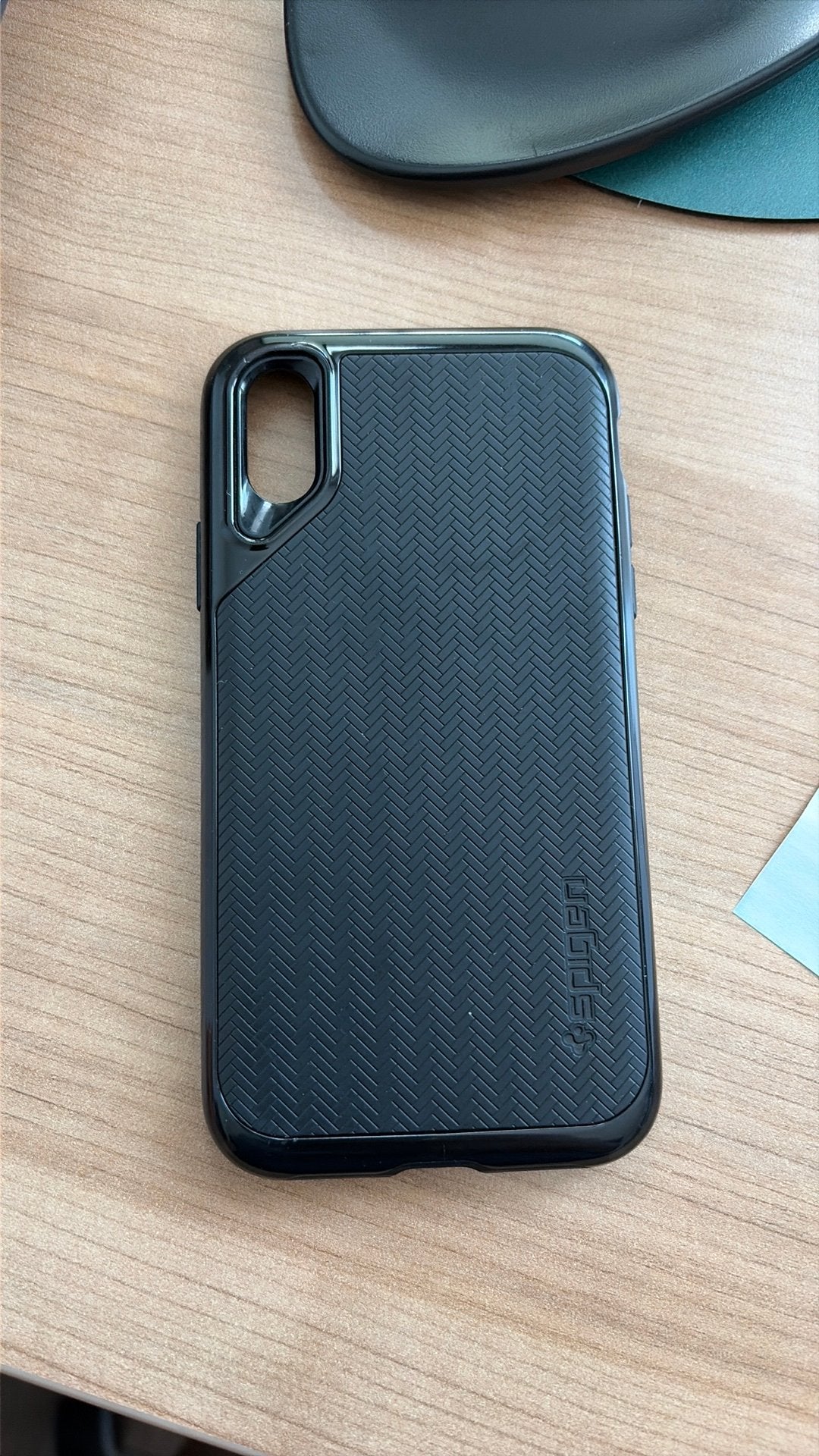 Spigen Back Cover voor iPhone X - Zwart, Kunststof, Hoesje of Tasje, Ophalen of Verzenden, IPhone X