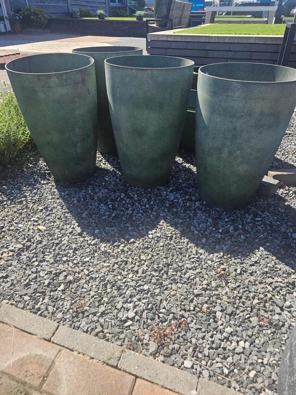 ✅Opruiming✅Groene Kunststof Bloempotten., Ophalen, Kunststof, Rond, Nieuw