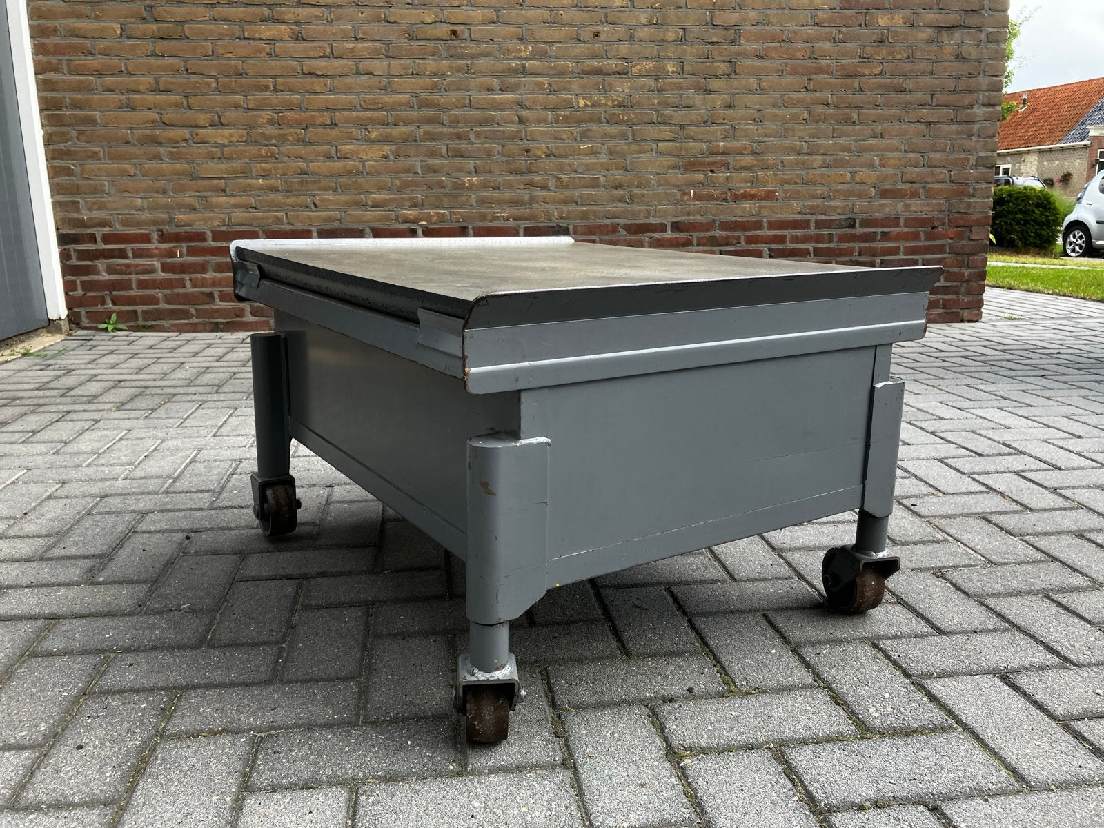 Robuuste industriële transportkar op wielen, Huis en Inrichting, Ophalen