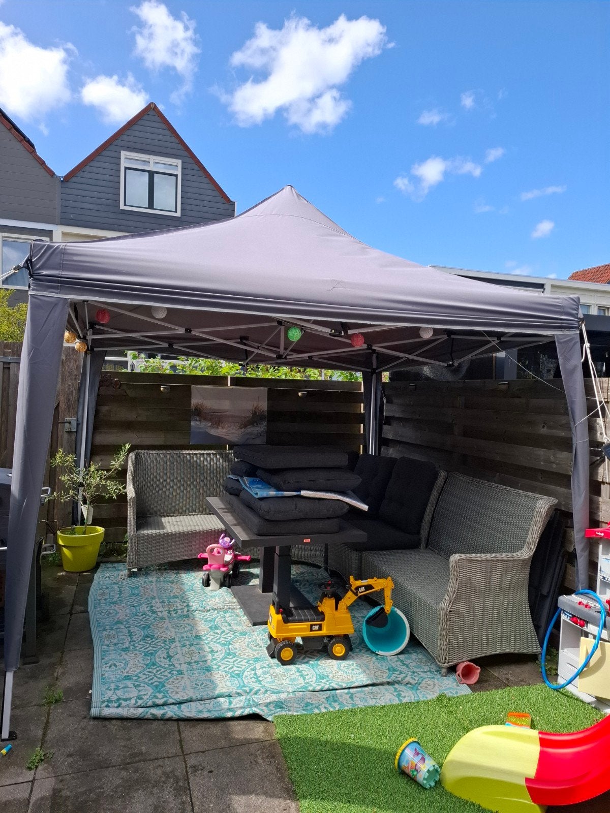 Opvouwbare partytent met hoes, Gebruikt, Opvouwbaar, Partytent, Minder dan 4 meter