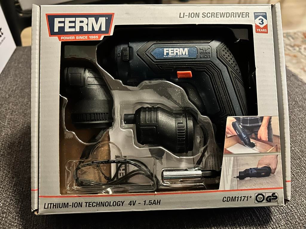 Ferm Li-ion Schroevendraaier CDM1171, Ophalen, Zo goed als nieuw, Boor- en Schroefmachine