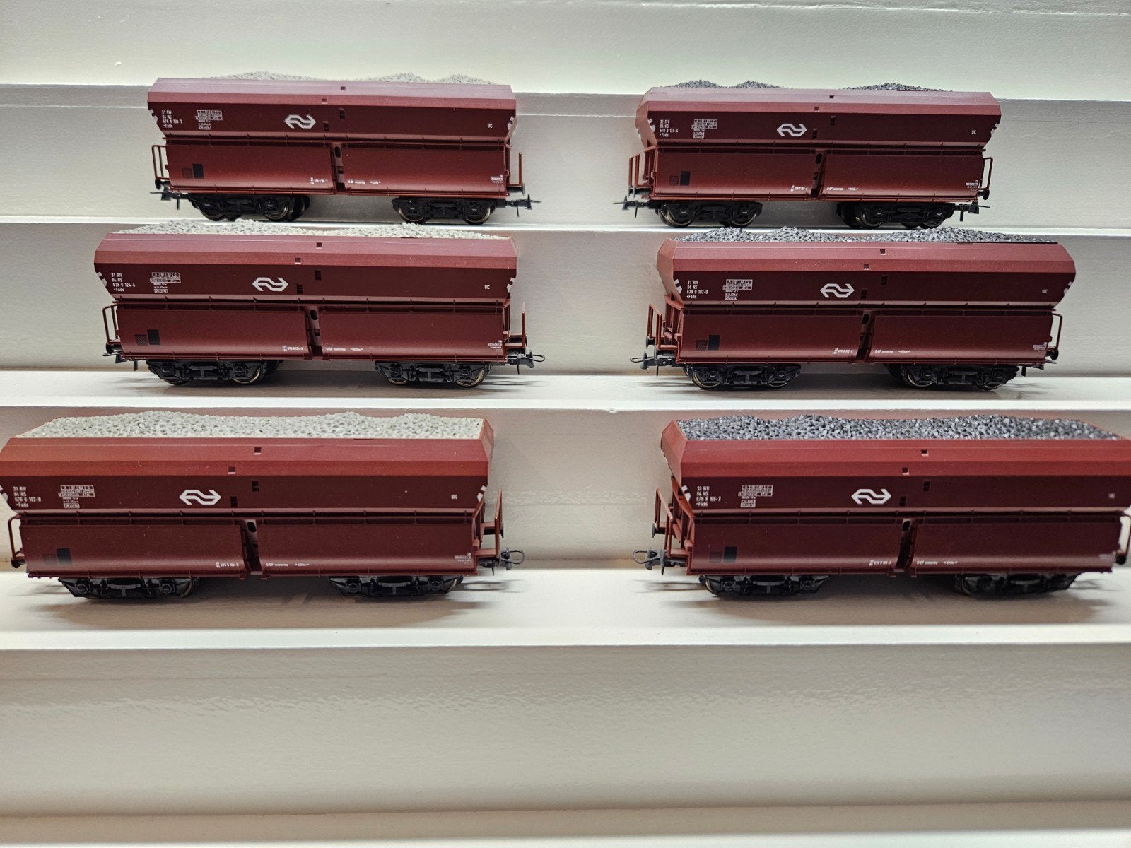 6x roco grint/kolen wagens, Gelijkstroom, Verzenden, Wagon, Roco