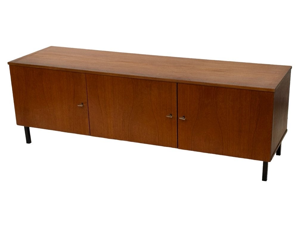 Vintage Lowboard Dressoir Tv Audio Meubel Jaren 60, Gebruikt, Teakhout, Vintage Dressoir, Vintage Dressoir