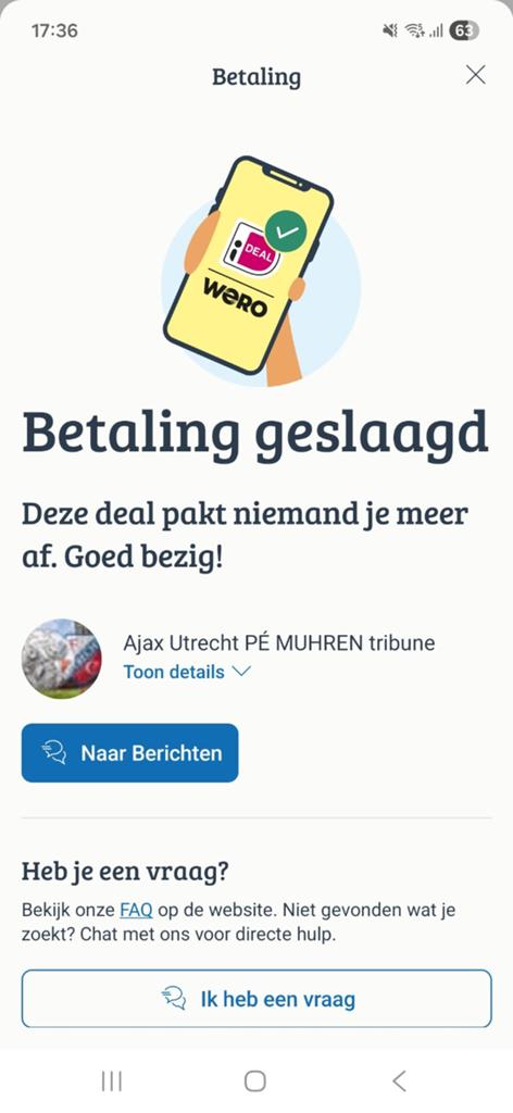 Ajax Utrecht, Tickets en Kaartjes, Eén persoon