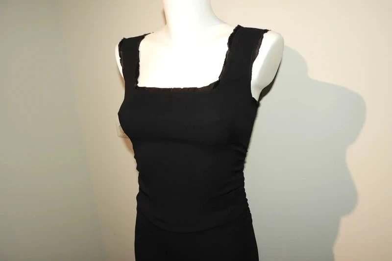 Dolce & Gabbana zwarte jurk gesmockte delen IT 40, Dolce & Gabbana, Verzenden, Zwart, Maat 34 (XS) of kleiner