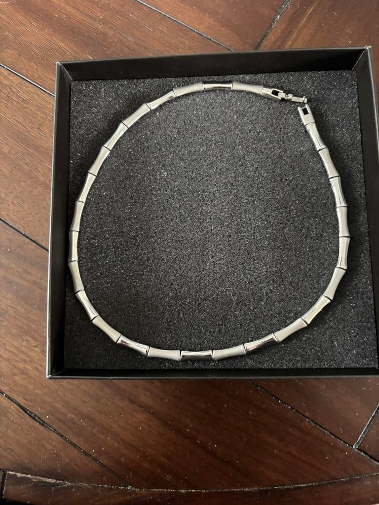 Mooie set ketting/armband acier tijdloos en blijft mooi!, Ophalen of Verzenden, Zo goed als nieuw, Zilver, Staal