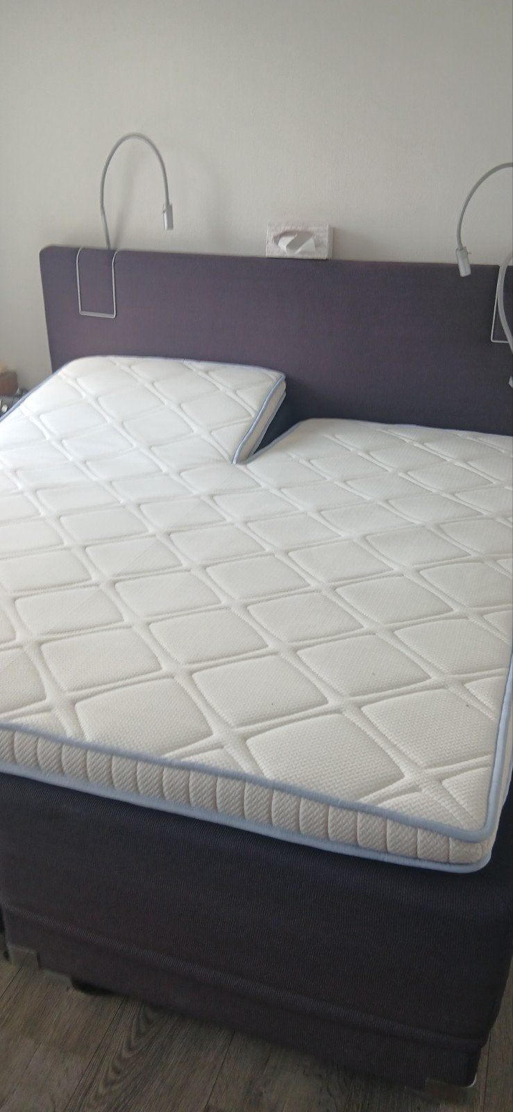Splittopper, Ophalen, 210 cm, Tweepersoons, Zo goed als nieuw