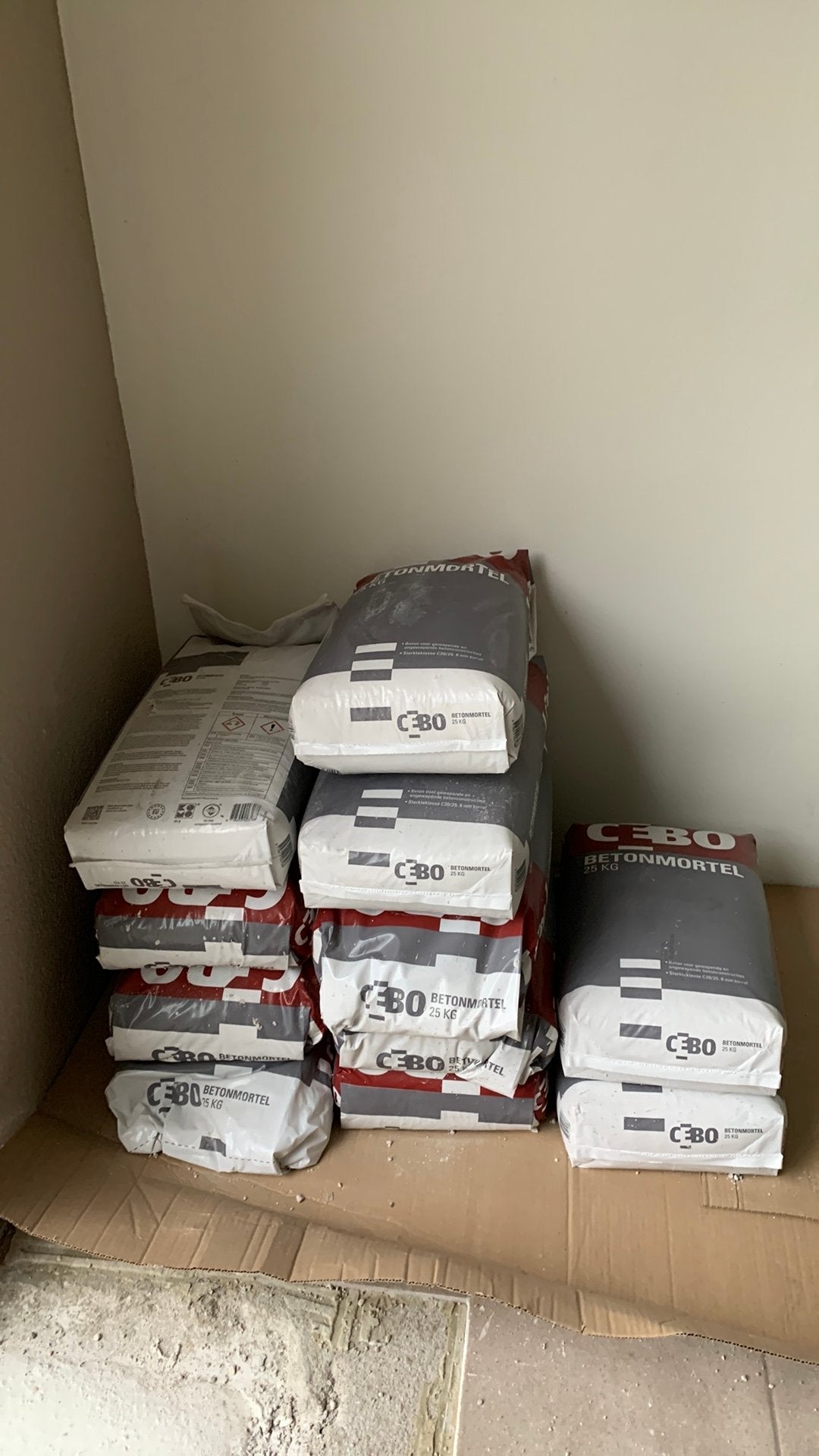 Cebo betonmortel 25 kg per stuk, Ophalen, Overige typen, Nieuw, Minder dan 20 cm