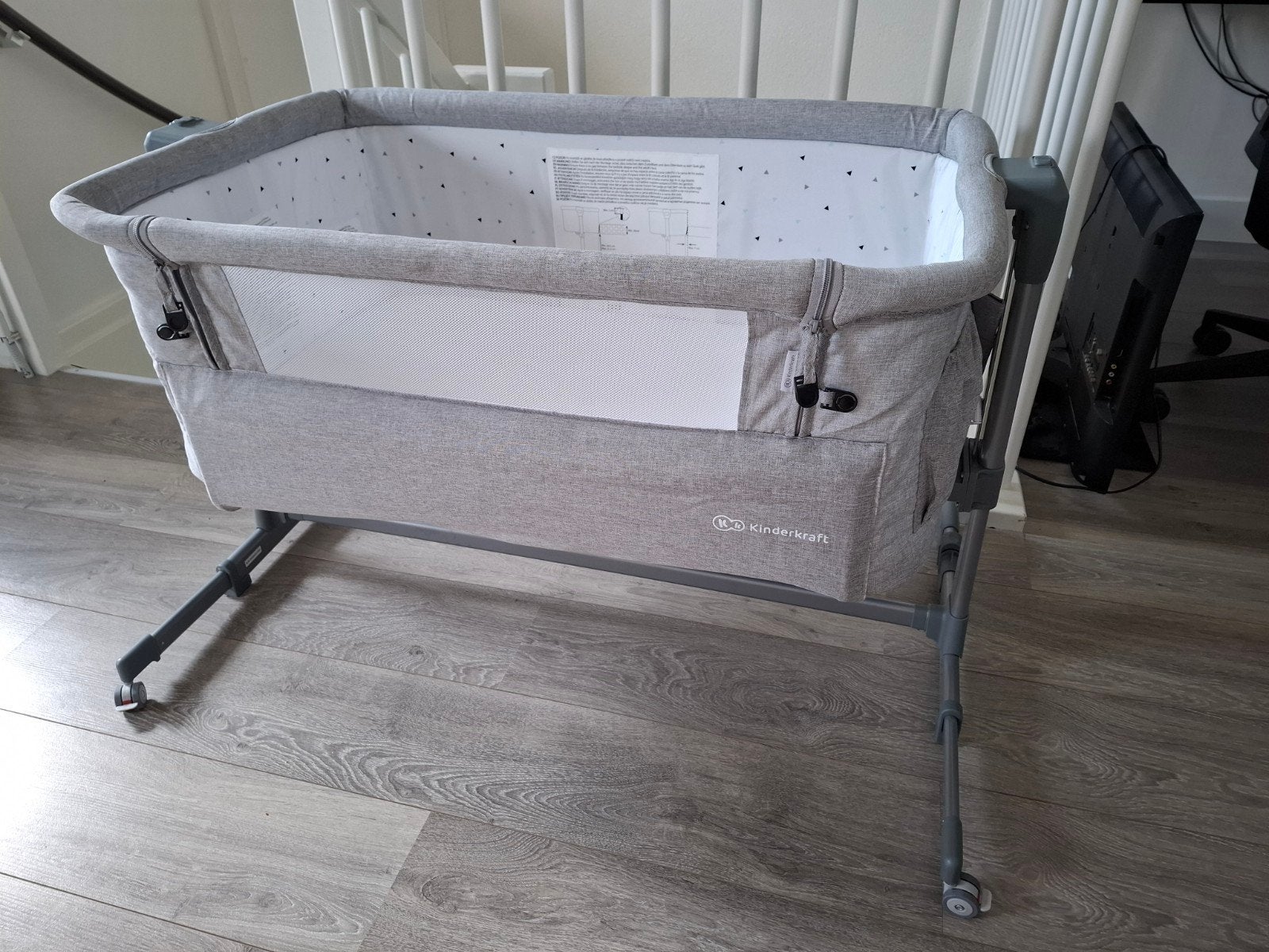 Kinderkraft co-sleeper/aanschuifbedje - 105x55x68 cm, Ophalen, Gebruikt, Wieg
